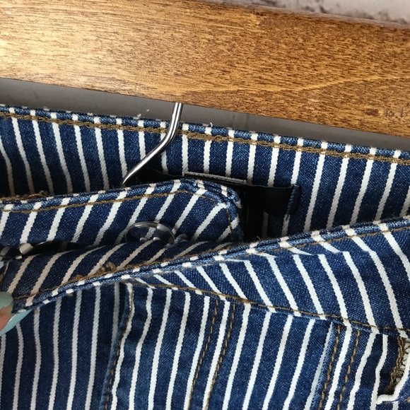 Forever 21 Striped High Waist Wide/flare Leg Jeans - Picture 6 of 13